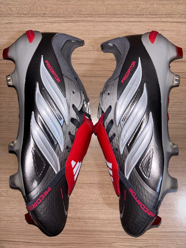 Predator 26 Finishers Steel Elite Foldover FG Grey And Red With lace - 9