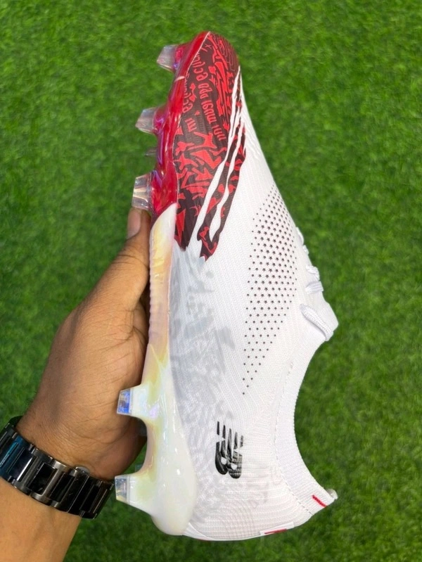 NB Furon V8 Elite White Red Colour FG With Lace - 8