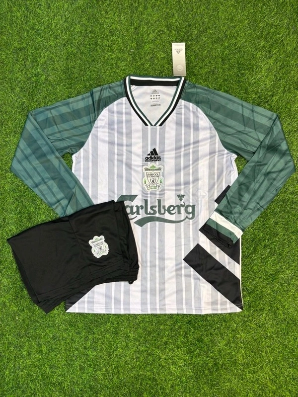 Retro Liverpool FC 93/95 Away Kit Full Sleeve Fan Edition With Short - L
