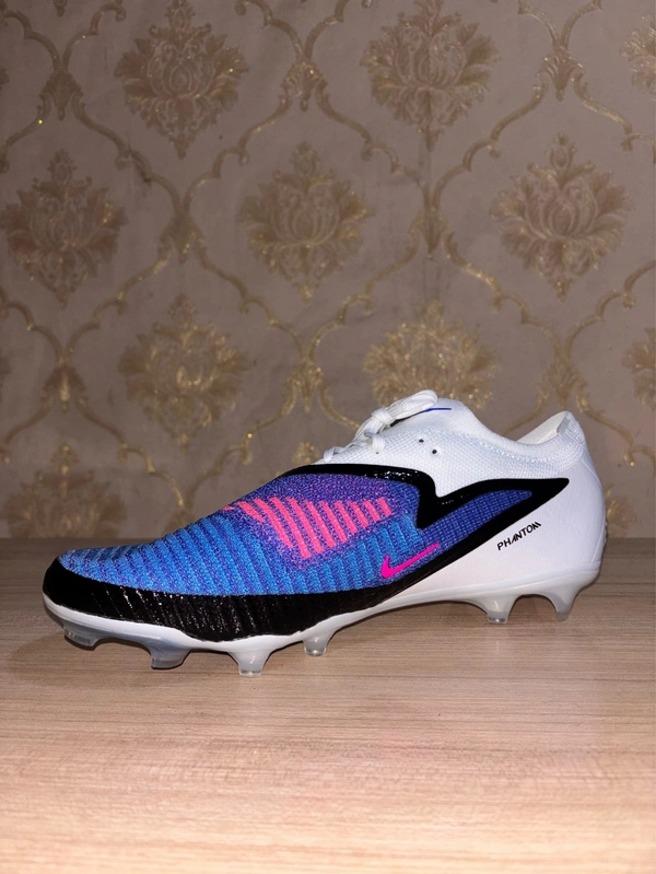 Phantom 6 Elite Attack White Blue Low-top FG With Lace - 7.5