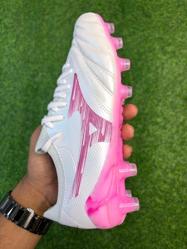 Morelia Neo IV Beta Elite Low-top FG White Pink With Lace - 10.5