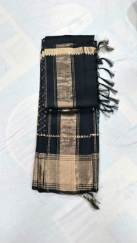 Mangalagiri Pure Pattu By Pattu- Pure Zari Pochampally - Black