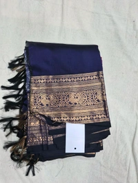 Pure Pattu Mangalgiri Peacock Design