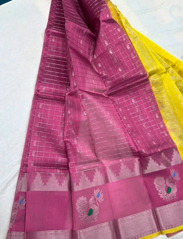 Pure Mangalgiri Pattu Cross Weave