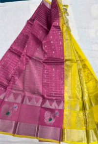 Pure Mangalgiri Pattu Cross Weave