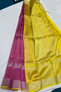 Pure Mangalgiri Pattu Cross Weave