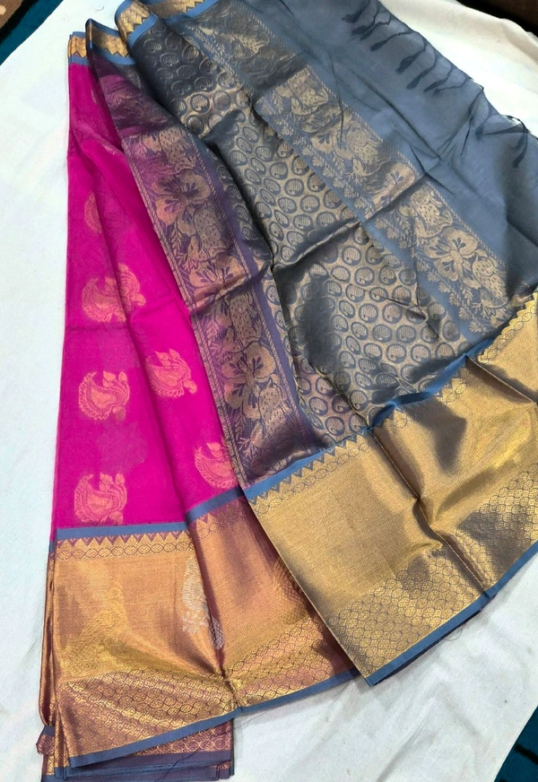 Mangalagiri Embose Pattu With Kanchi Border