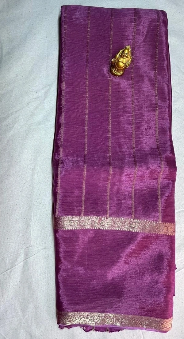 🌾 Tussar Saree Collection – Subtle Shine, Timeless Grace - Royal blue , yellow , purple