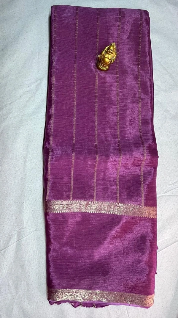 🌾 Tussar Saree Collection – Subtle Shine, Timeless Grace - Royal blue , yellow , purple