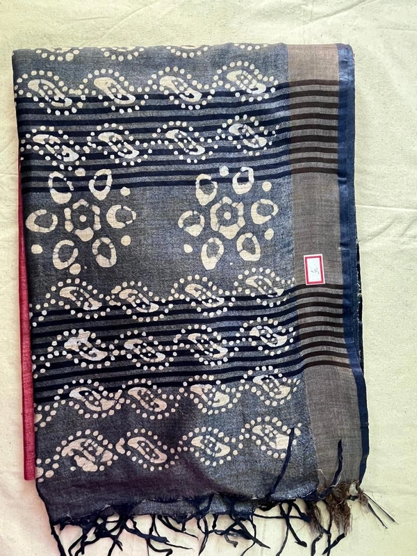 🖤 Soft Cotton Blend Dual Tone Saree – Grey & Rose Pink Bandhani Print - Grey with rose and Grey with green