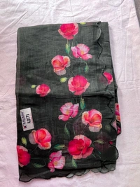 Linen Digital Print Saree Collection