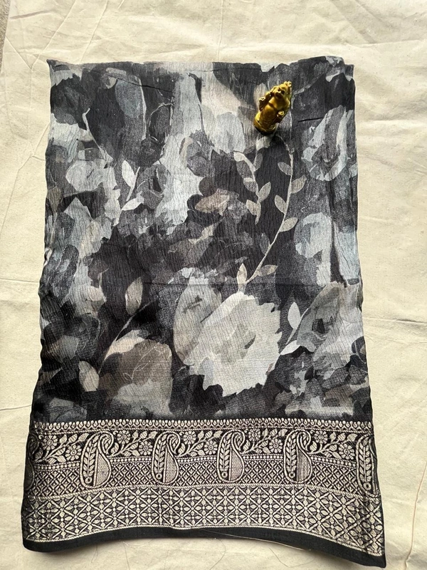 Crush Fancy Saree Collection - Black, Red, Purple