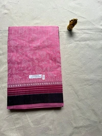 Cotton Fancy Sarees - Light yellow, Sky blue, orange, Green, Pink, Light Green