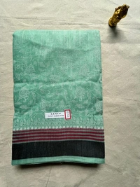 Cotton Fancy Sarees - Light yellow, Sky blue, orange, Green, Pink, Light Green