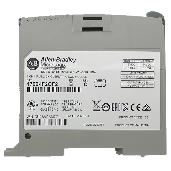 Allen Bradley  1762-IF2OF2 New Factory Sealed 1 Year Warranty 