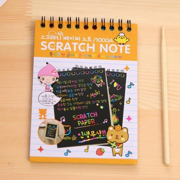 DIY Magic Scratch Painting Book for Kids - Handmade Graffiti Puzzle & Painting Activity