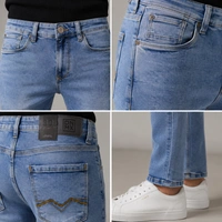 Guess What Men's Light Blue Slim Fit Jeans | Stretch Denim | GuessWhat - 30, SHADED LIGHT BLUE