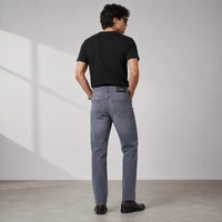 Guess What Men's Grey Regular Fit Jeans | Washed Straight Denim | Guess What - 28, CHARCOAL GREY