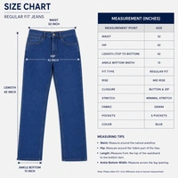 Guess What Men's Royal Blue Regular Fit Jeans | Classic Dark Wash Denim | Guess What - 32, Royal Blue