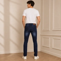Guess What Men's Shaded Black Skinny Fit Jeans | Dark Indigo Stretch Denim | Guess What - 30, Shaded Black