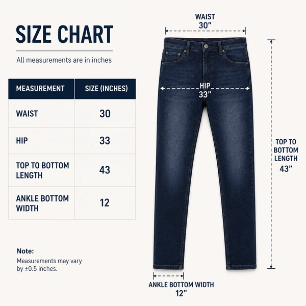 Guess What Men's Shaded Black Skinny Fit Jeans | Dark Indigo Stretch Denim | Guess What - 30, Shaded Black