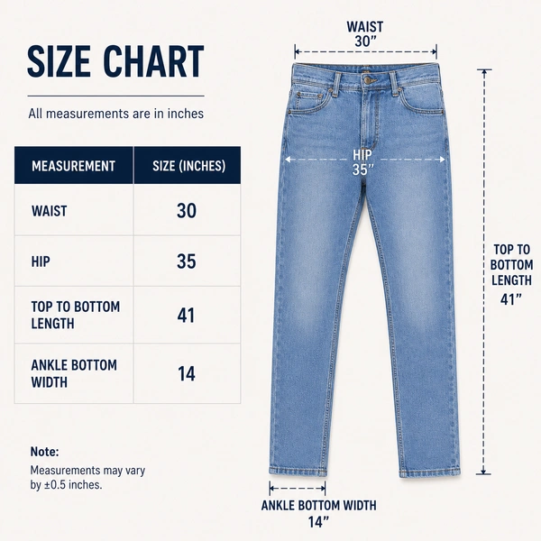Guess What Men's Light Blue Regular Fit Jeans | Ice Wash Classic Denim | Guess What - 30, Light Blue