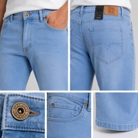 Guess What Men's Light Blue Regular Fit Jeans | Ice Wash Classic Denim | Guess What - 38, Light Blue