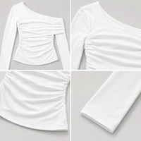 Guess What Girls' White Off-Shoulder Ruched Top | Long Sleeve Teen Fashion | Guess What - 15 -16 Years, White