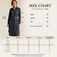 Guess What Women's Navy Blue Belted Linen Shirt Dress | Midi Length | Guess What - S, Navy Blue