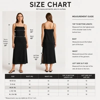 Guess What Women's Black Slip Midi Dress | Square Neck Spaghetti Strap Side Slit | Guess What - S, Black