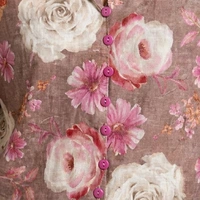 Guess What Women's Dusty Rose Floral Tunic Co-ord Set | Linen Blend | GuessWhat - XXL, DUSTY ROSE
