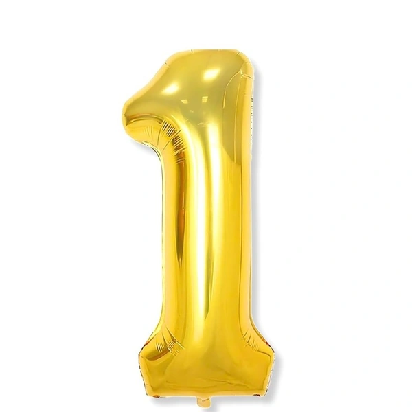 Little Decor 14-Inch Gold Number 1 Foil Balloon - Gold