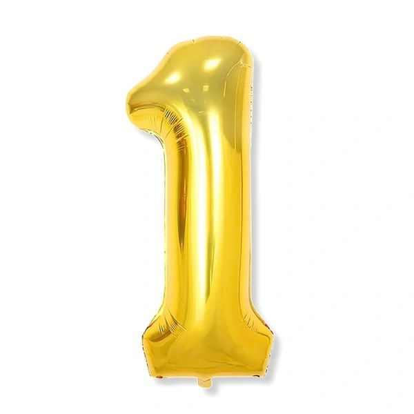 Little Decor 32-Inch Gold Number 1 Foil Balloon - Gold