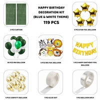 LITTLE DECOR 🦁 Jungle Theme Birthday Decoration Kit – Premium 119 PCS