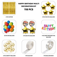 Happy Birthday Multi Color Decoration Kit – 118 PCS