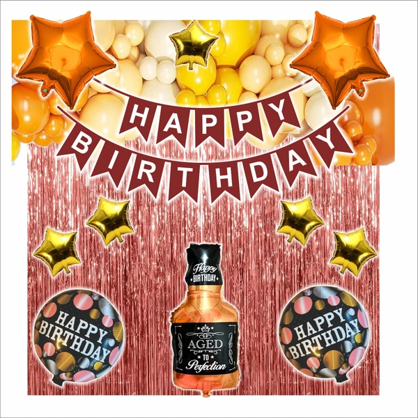 Little Decor Whiskey Bottle Theme Birthday Decoration Kit