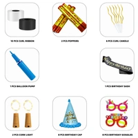 Little Decor Happy Birthday Red Decoration Kit – Premium 117 PCS Red, White & Gold Balloon Decoration Combo for Home Parties