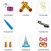 Little Decor Happy Birthday Decoration Kit – Purple & Gold Theme (112 PCS) | Premium Birthday Party Decoration Combo for Home