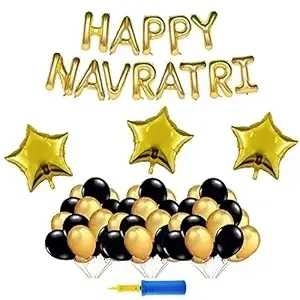 Happy Navratri Decoration Kit – Golden F...