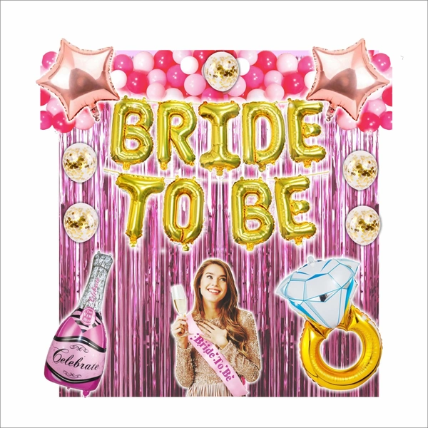 Little Decor Bride To Be Decoration Kit – Pink & Gold Bachelorette Party Decorations