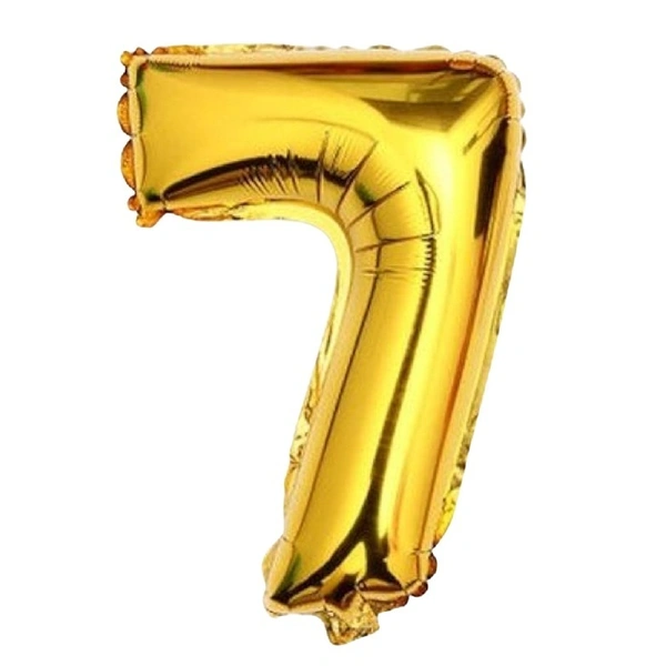 Little Decor 32-Inch Gold Number 7 Foil Balloon - Gold