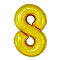 Little Decor 32-Inch Gold Number 8 Foil Balloon - Rose Gold
