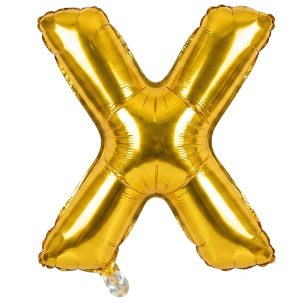 Little Decor 14 Inch Golden Letter “X” Foil Balloon