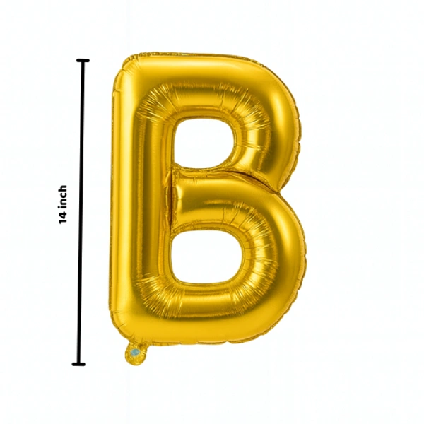 Little Decor 14 Inch Golden Letter “B” Foil Balloon