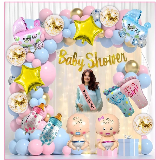 Little Decor Baby Shower Decoration Kit – Pink & Blue Theme