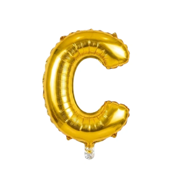 Little Decor 14 Inch Golden Letter “C” Foil Balloon