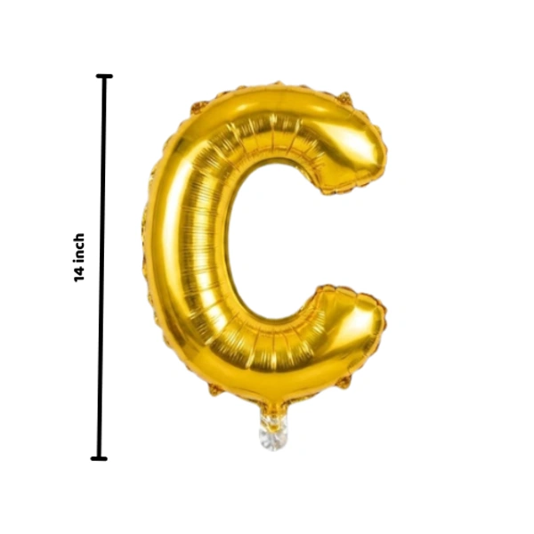 Little Decor 14 Inch Golden Letter “C” Foil Balloon
