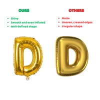 Little Decor 14 Inch Golden Letter “D” Foil Balloon