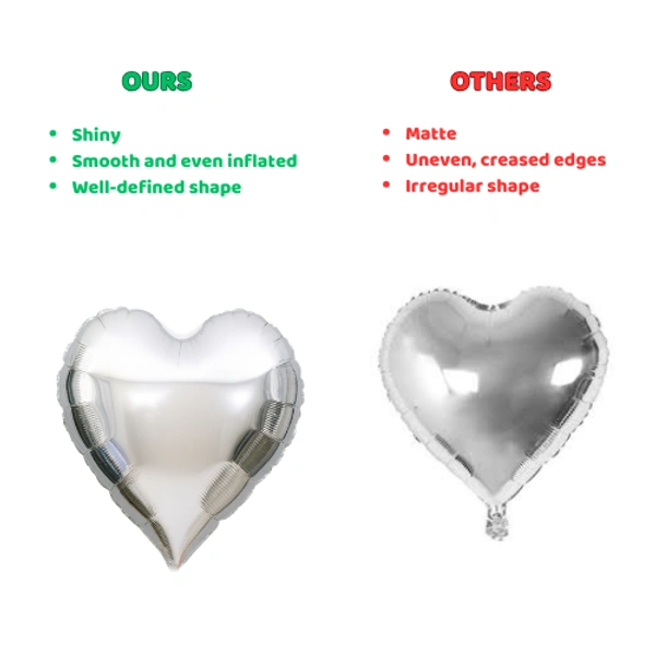 Littke Decor Silver Heart Foil Balloon