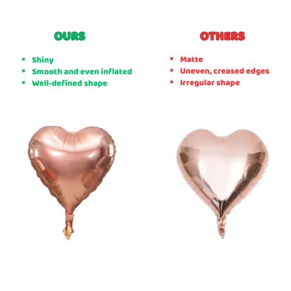 Littke Decor Rose Gold Heart Foil Balloon